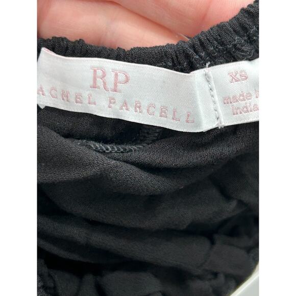 NWT Rachel Parcell Womens Black Wash Crepe Open Back Smocked Mini Dress Size XS - Picture 5 of 11